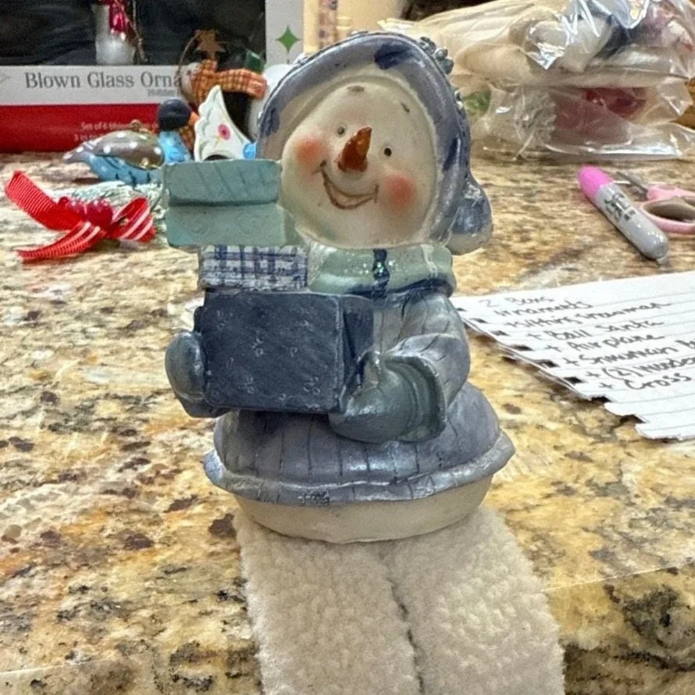 Merry Brite Holiday Time Christmas Ornaments Lot, Boxed & Unboxed, Snowman‎
